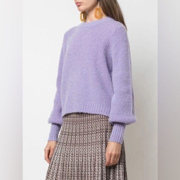 Baum und Pferdgarten Cortney Alpaca Wool Balloon Sleeve Sweater in Creme Melange - Picture 10 of 13